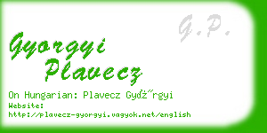 gyorgyi plavecz business card